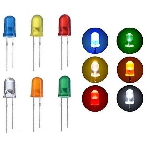 Diodo LED Difuso Opaco 5mm Diferentes Colores