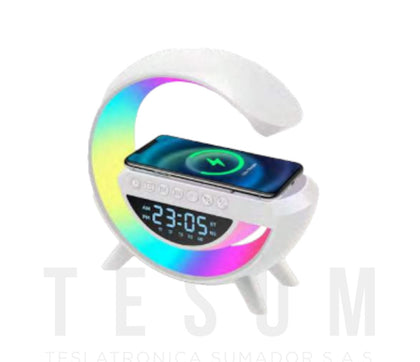 Parlante Portable Con Luz Led y  Cargador Inalambrico