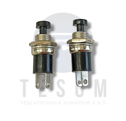 Mini Suiche Pulsador Negro NC