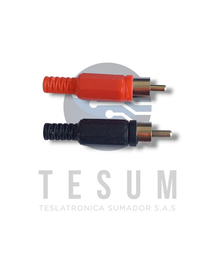 Conector JACK RCA macho plastico
