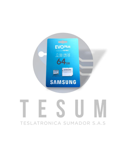 Tarjetas  Samsung  64GB Evo Plus Micro SDXC clase 10