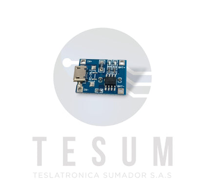 Módulo cargador de bateria LI-PO/LI-ION 1 celda TP4056