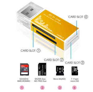 Lector De Tarjeta 4 En 1
