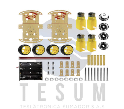 Kit Para Robot Arduino 4 Ruedas