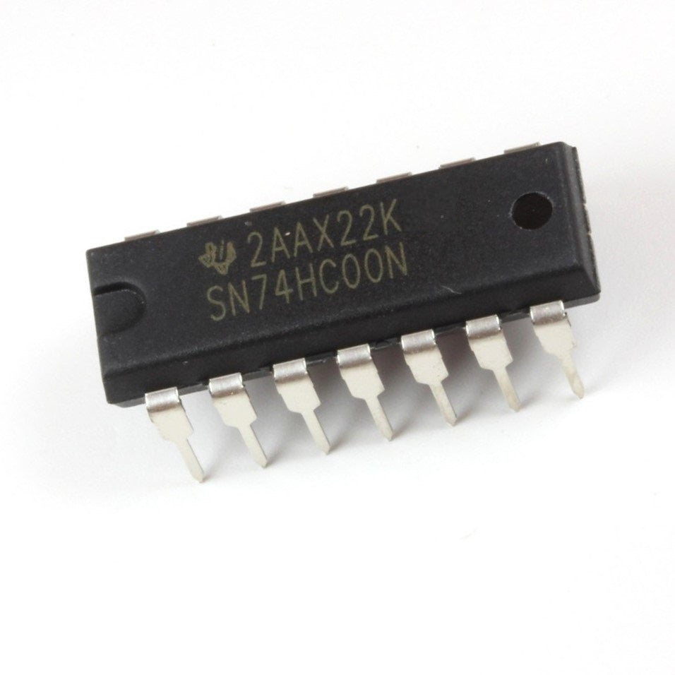 Compuerta lógica NAND 7400 (SN74HC00N)