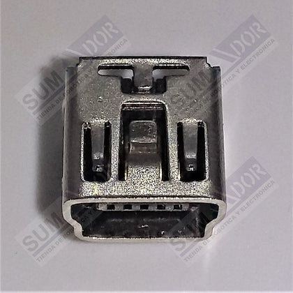 Conector USB tipo Mini-B para soldar