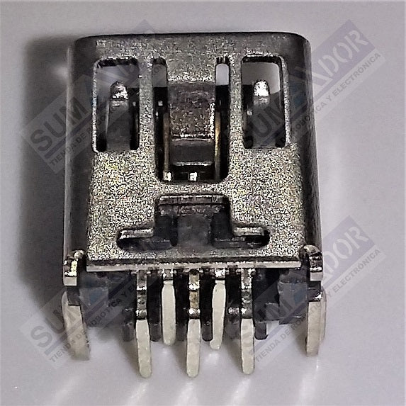 Conector USB tipo Mini-B para soldar