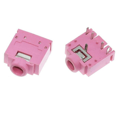 Conector jack de audio 3.5mm estéreo rosa PJ-307