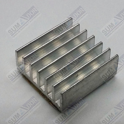 Disipador de aluminio 1.4cm x 1.4cm x 6mm