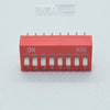 Interruptor DIP switch de color rojo