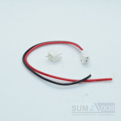 Cable JST 2.0PH hembra 2 pines 12cm 26AWG