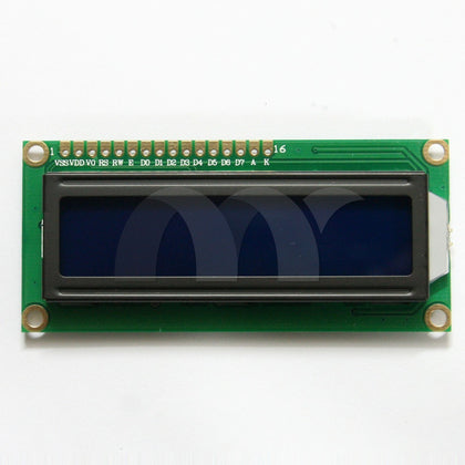 Display LCD 2x16 monocromático azul
