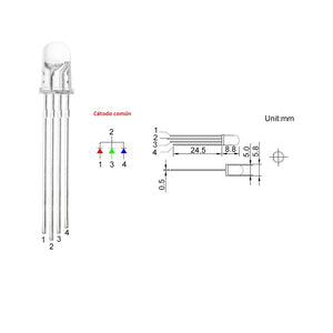 LED RGB tricolor 5mm