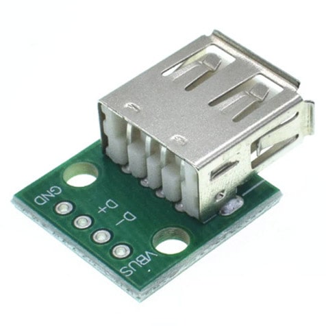 Módulo adaptador USB tipo A – Sumador. Robótica y electrónica.