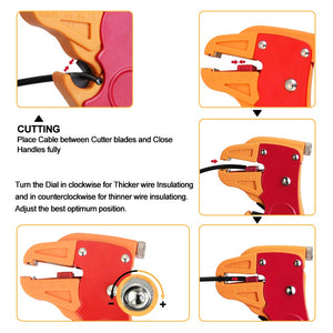 Pinza pela cables naranja