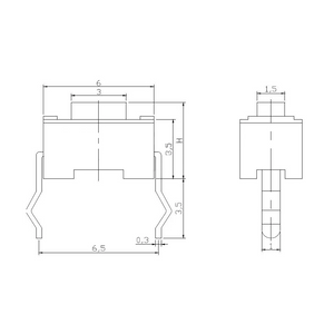 Pulsador de 3x6x4.3mm