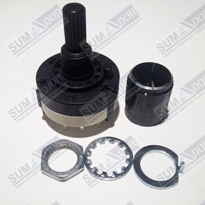 Selector rotativo de 12 posiciones con perilla
