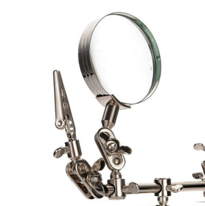 Tercera mano con lupa