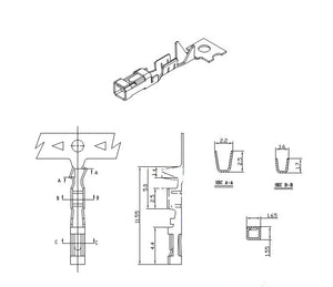 Terminal dupont hembra para crimpar
