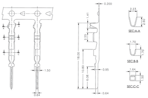 Terminal dupont macho para crimpar