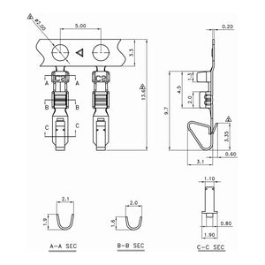 Terminal molex KK 2.54 (header polarizado) para crimpar