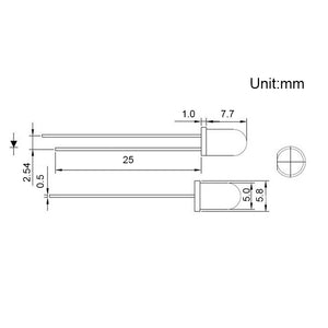 LED infrarrojo transparente 5mm - 940nm